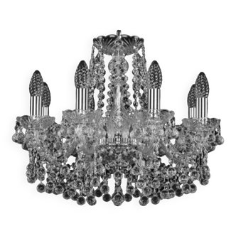 Crystal chandelier with 8 bulbs