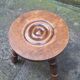 Turned wooden tripod stool
