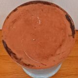 Vase bleu en céramique. Années 60