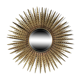Sun mirror with golden bevelled flat mirror - 87 cm