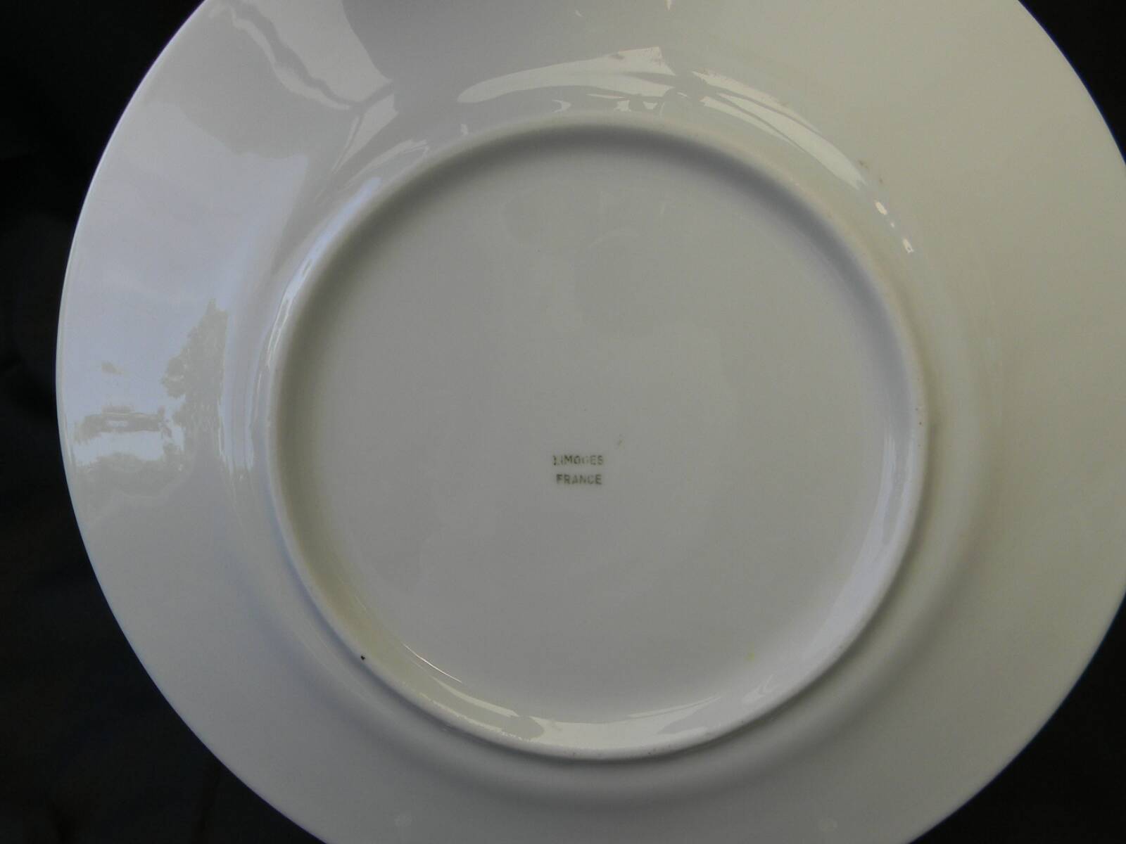 6 flat plates in porcelain from LIMOGES. Fruit decoration.