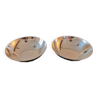 Christofle, Paris, France - Pair of bowls, finger rinses - Silver-plated metal