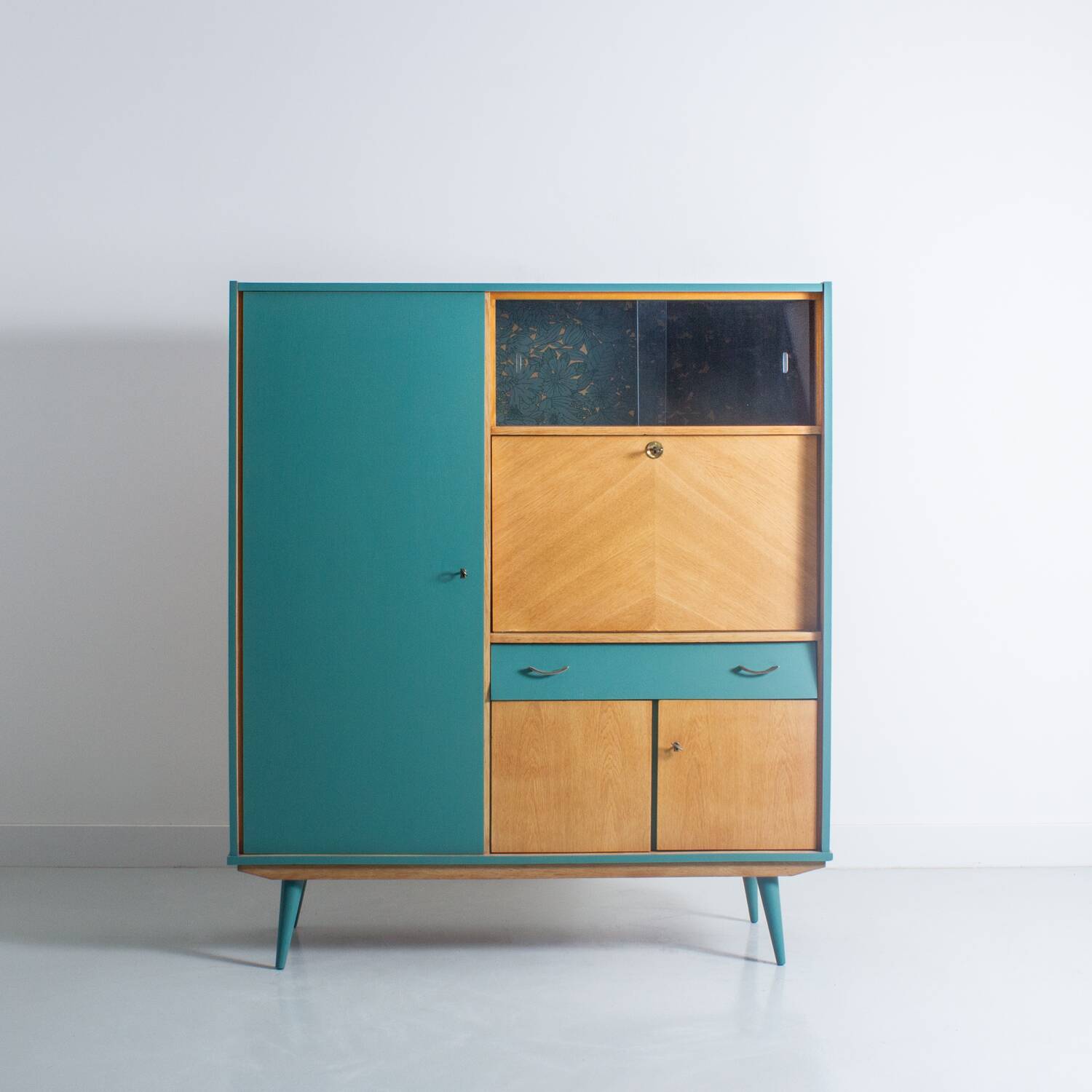 Secretary desk with plenty of storage, completely refurbished, circa 1960