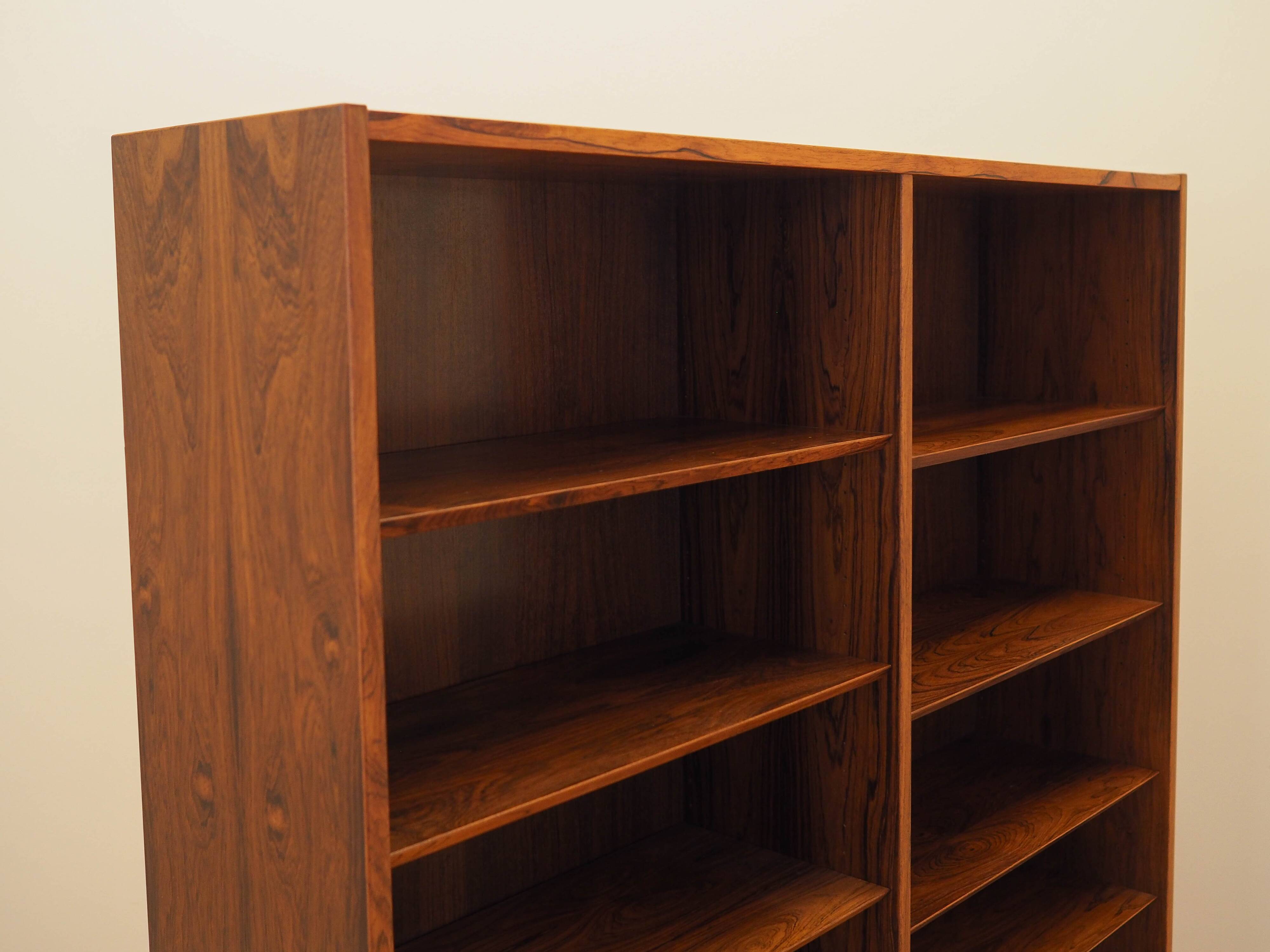 Rosewood bookcase, Danish design, 1970s, manufactured by Hundevad