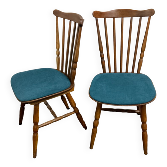 Paire de chaises bistrot Baumann des années 50-60