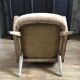 Velvet and wood armchair