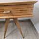 Paire de table de chevet vintage tripode années 50