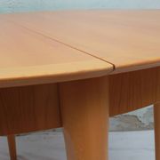 1960s round diningtable in cherrywood from LÜBKE