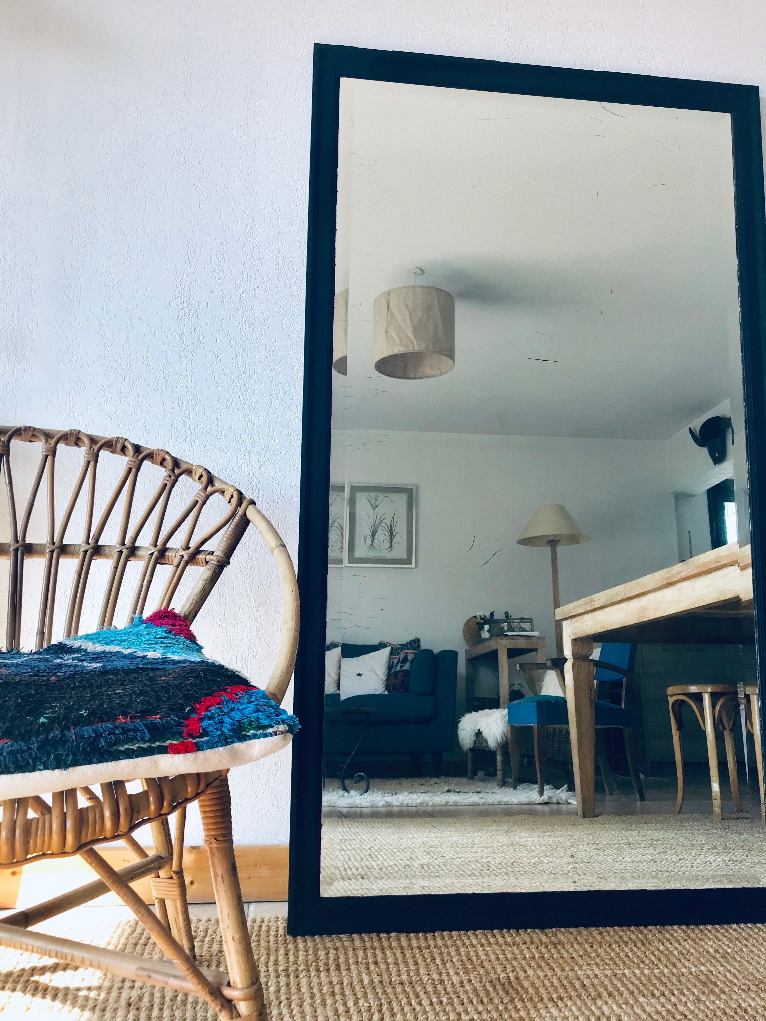 Rectangular beveled mirror 87x153cm