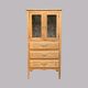 Buffet parisien vitré Art déco en bois brut