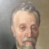 Portrait signed oil , date 19th ieme