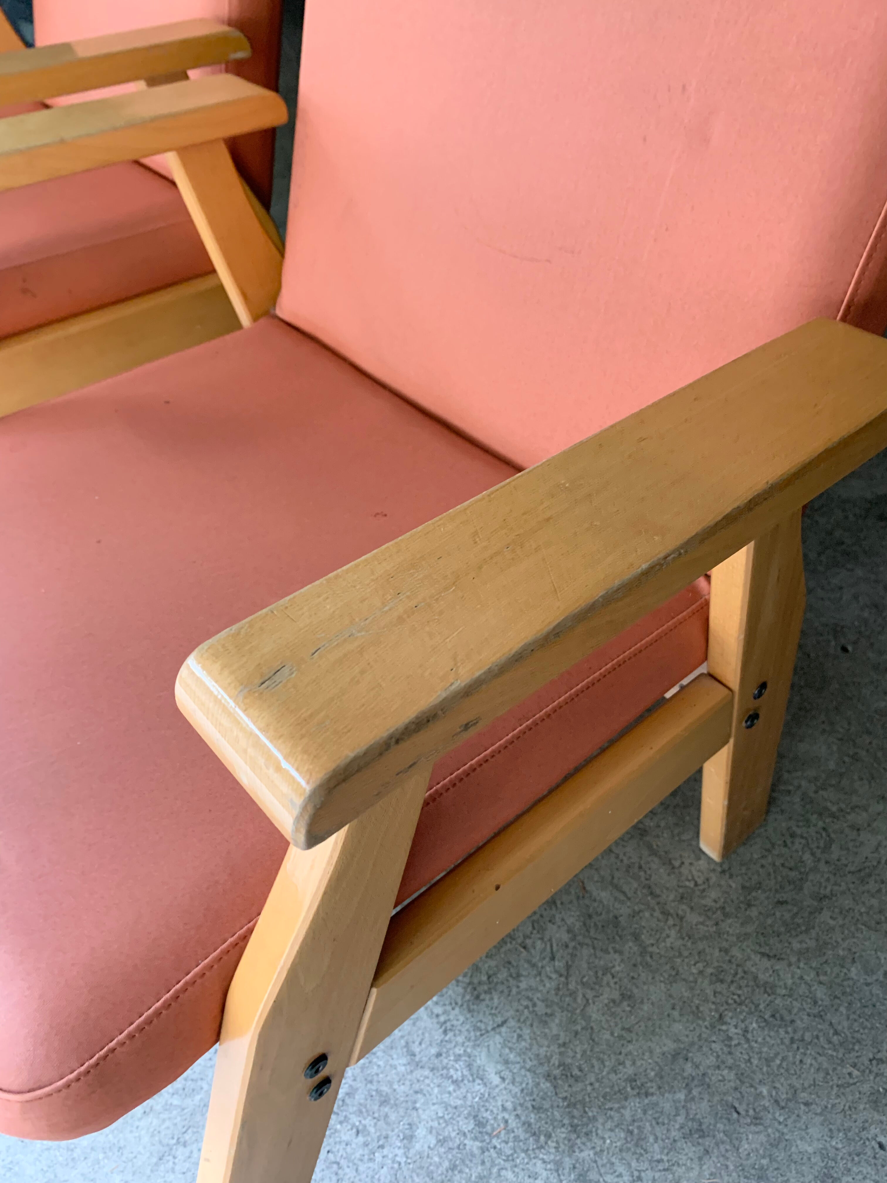 Light wood armchair