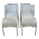 Ensemble de 4 chaises FPE par Ron Arad pour Kartell gris translucide années 2000 Italie