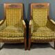Paire de Fauteuils « Bergère » en Acajou, époque Empire – Début XIXe