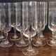10 champagne glasses/flutes 16cl Cristal d'Arques Matignon model 70s