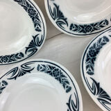 4 Assiettes creuses anciennes Badonviller France