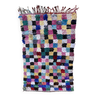 Colorful Boucherouite Moroccan rug - 128 x 208 cm
