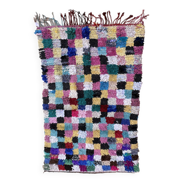 Tapis Marocain  Boucherouite coloré - 128 x 208 cm