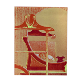 Original Yellow and Orange Lithograph From a private collection