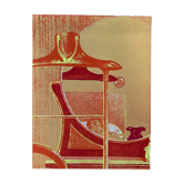 Lithographie Originale Jaune et Orange Issu de collection privé