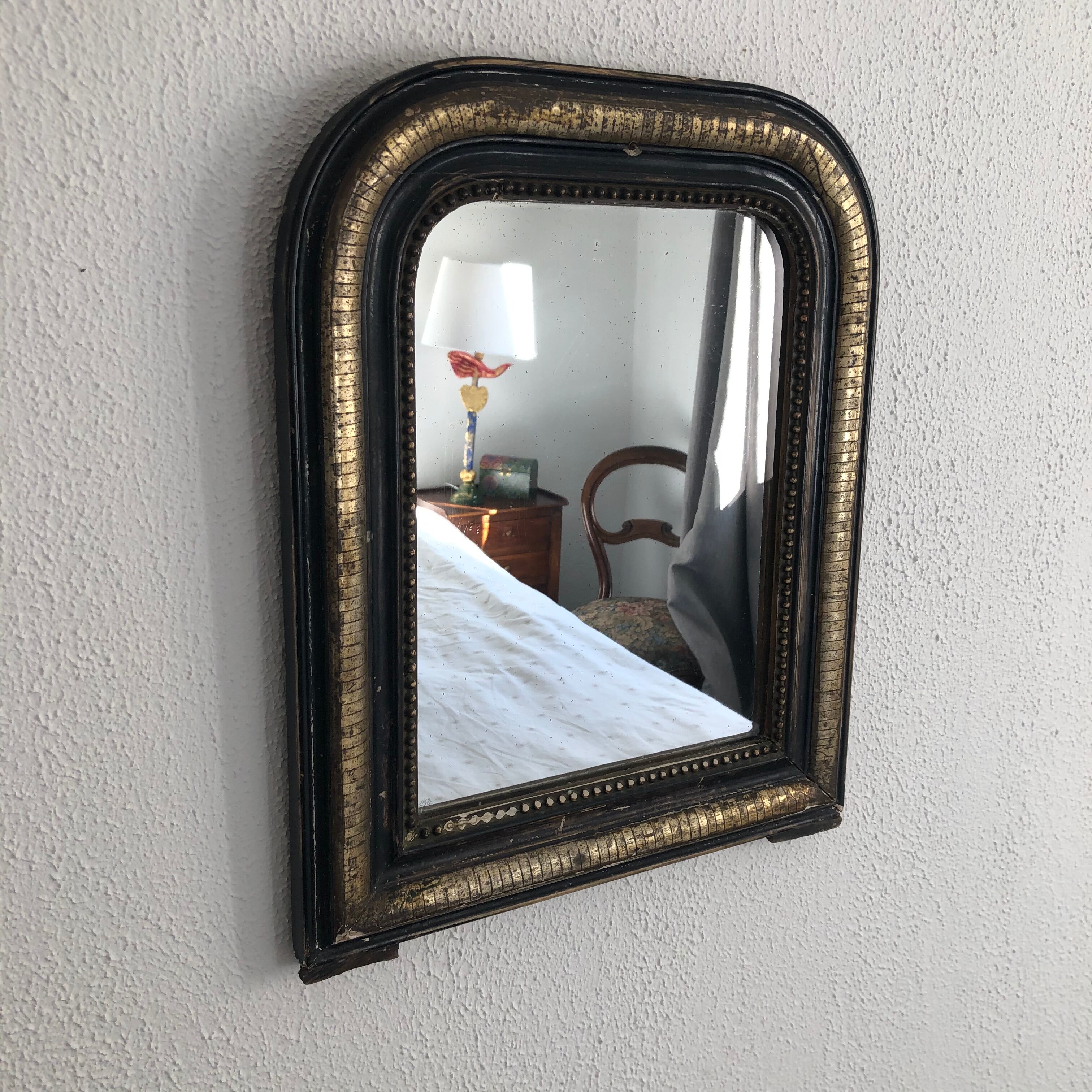Ancien miroir de cheminée Louis Philippe 50x40cm