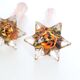 Duo of soliflores in mouth-blown glass