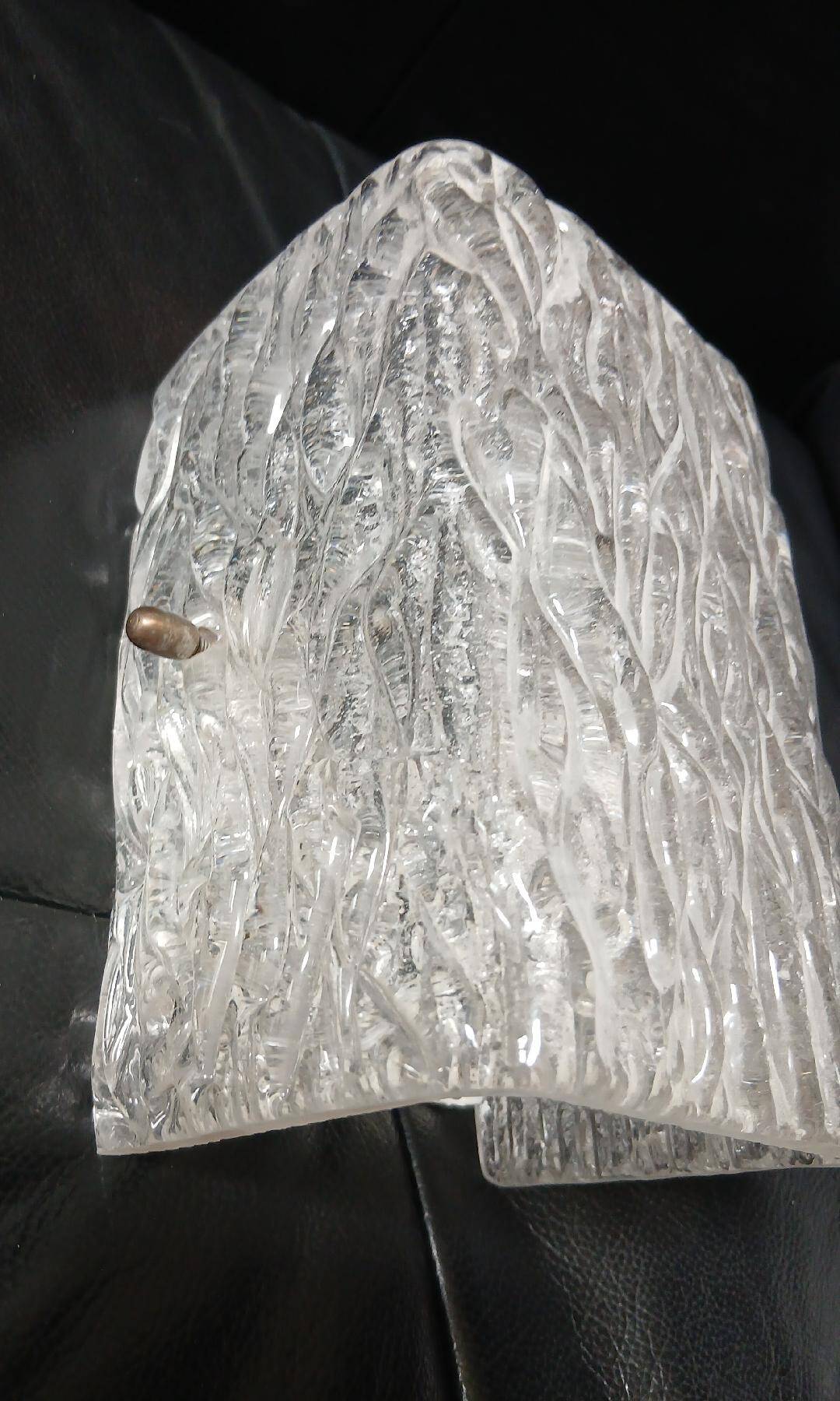small wall lamp in Murano ice glass