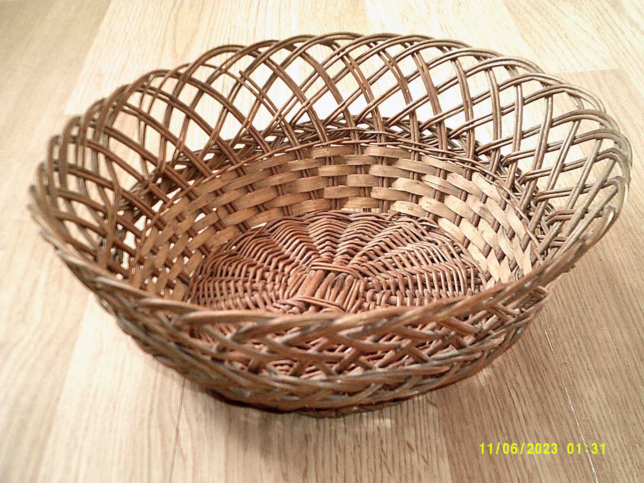Old rattan basket early 20th century