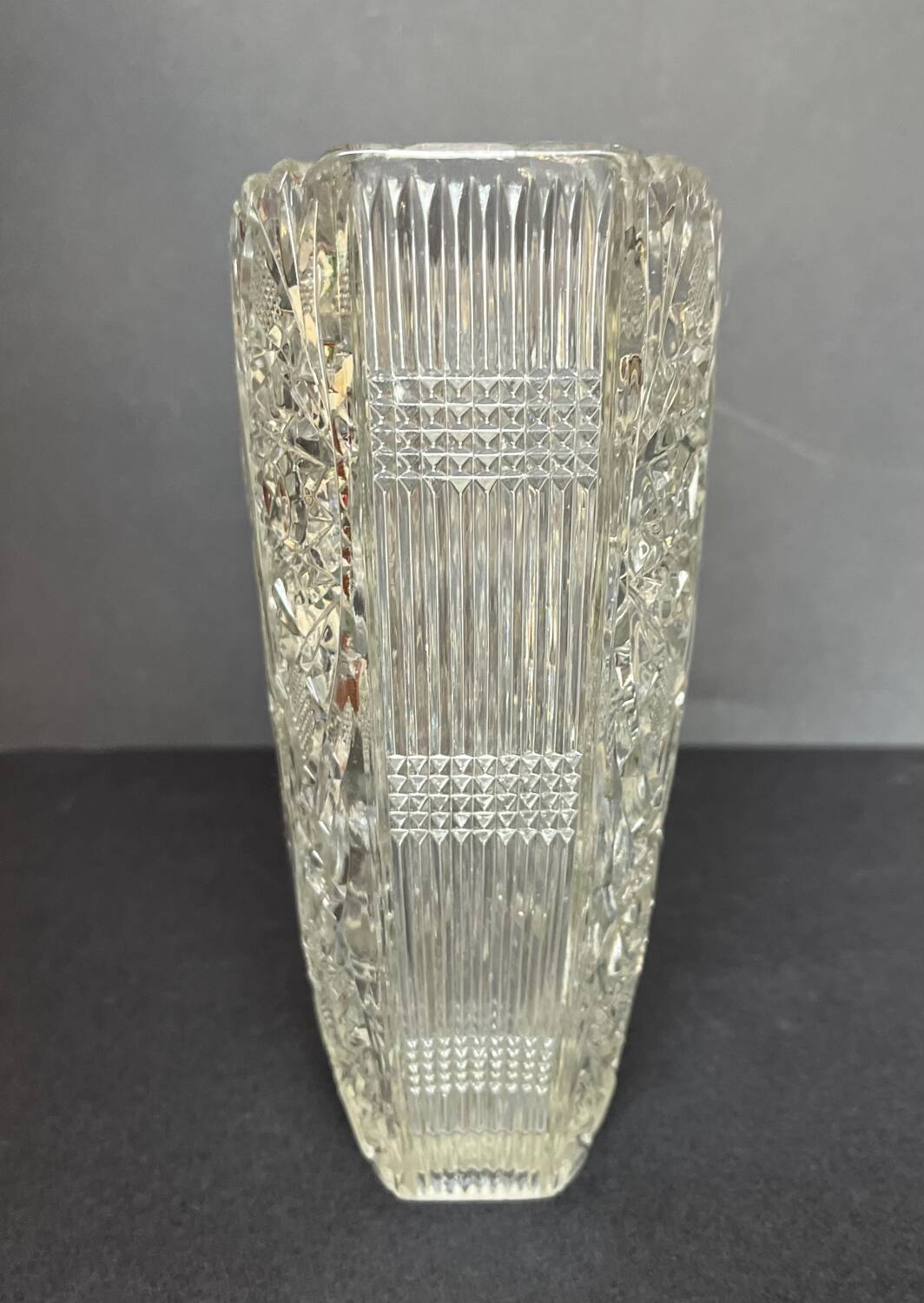 Vintage molded glass vase