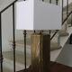 Lampe en laiton et bronze, Luciano Frigerio, Italie années 70