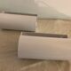 Paire d'appliques murales blanches rouleaux Ikea 1980