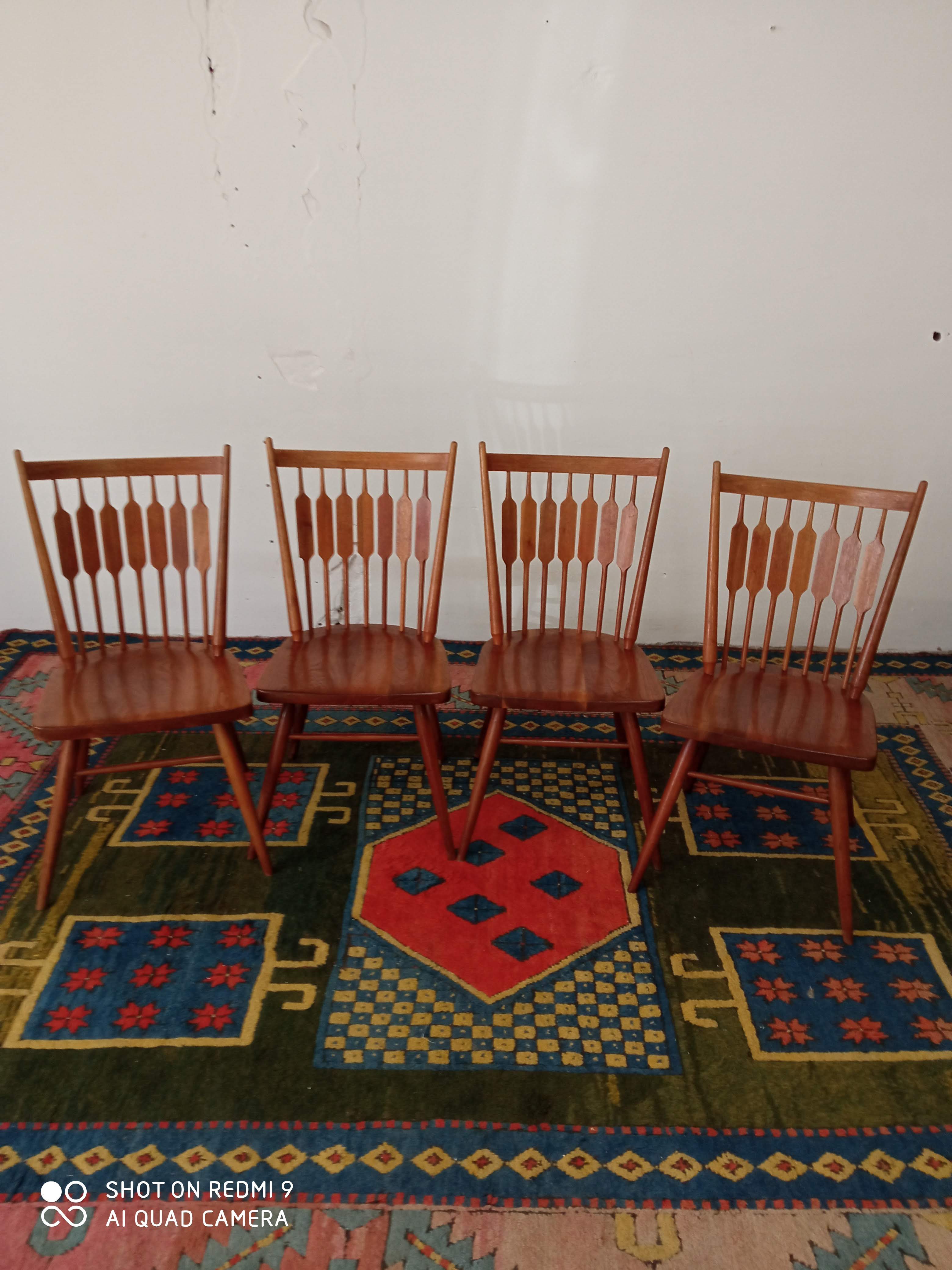 Kipp Stewart 50s walnut chairs for Drexel