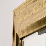 Very large Deknudt mirror with faux gold leaf frame, 1980s. Belgium
