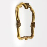 Max Welz Vienna Art Nouveau Hand-Carved Gilded Wood Wall Mirror, Austria, 1930s
