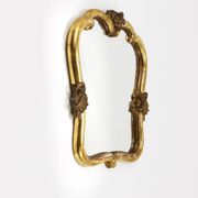 Max Welz Vienna Art Nouveau Hand-Carved Gilded Wood Wall Mirror, Austria, 1930s