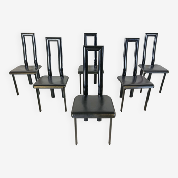 Chaises de Salle à Manger Modèle Regia par Antonello Mosca pour Ycami, Italie, 1980s, Set de 6