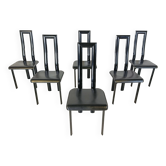 Italian Model Regia Dining Chairs by Antonello Mosca for Ycami, 1980s, Set of 6