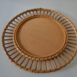 Vintage rattan sun mirror 70 years
