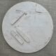 Side table, round travertine sofa end