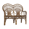 Rattan bench of the 60s