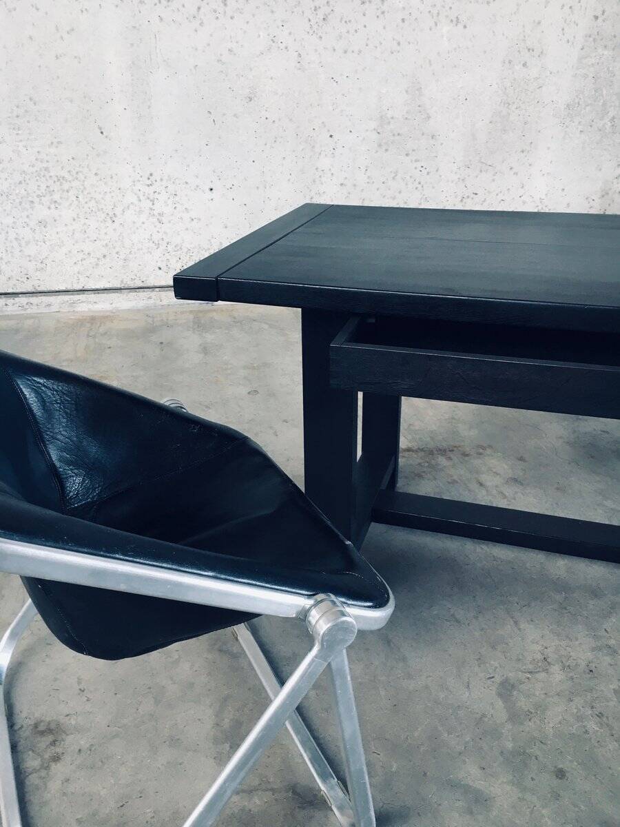 Plona Leather Side Chair by Giancarlo Piretti for Castelli, 1970s