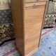 Oak notary curtain filing cabinet