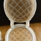Pair of Louis XVI chairs from the late 19th century with checkerboard caning