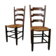 Paire de chaises paillées