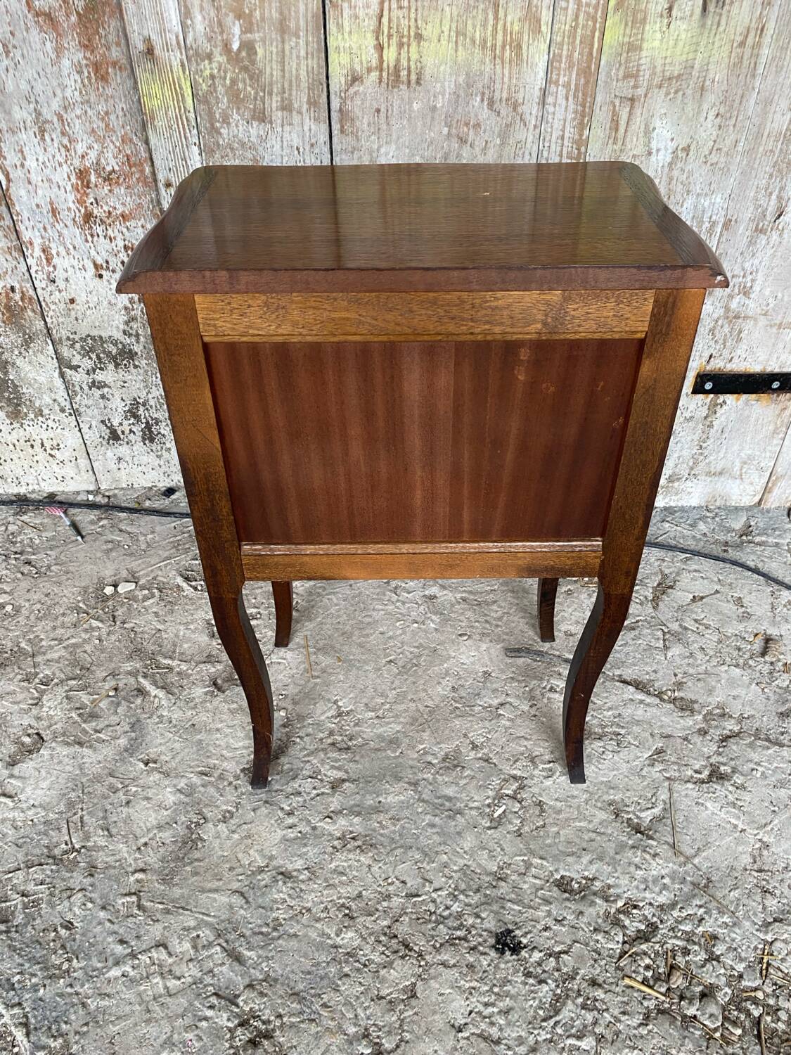 Chevet Table Nuit Style LOUIS XV Bois Tiroir + Case Vintage #D504