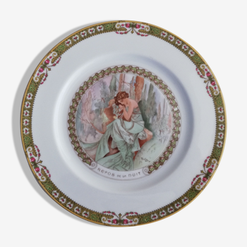 Assiette de collection Repos de la nuit de Mucha