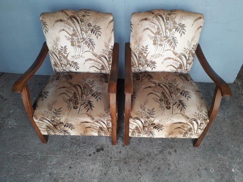 Pair of armchairs toads ep art deco 1930/40