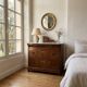 Commode with a white marble top