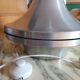 Large foot of vintage lamp brushed aluminum (double lighting)