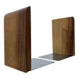 Vintage pair of wood bookends , 1970s